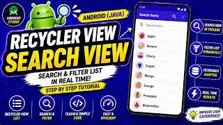ANDROID - RECYCLERVIEW TOOLBAR SEARCH FILTER || TUTORIAL IN JAVA