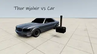 BeamNG.drive - Thor mjolnir vs Car