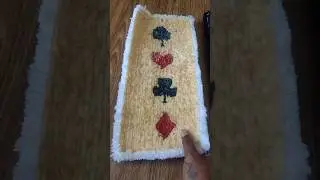 Finishing Touches &ndash; Handmade Playing Card Tufted Rugs 🧵✨ #rugmaking #art  #shorts #diy