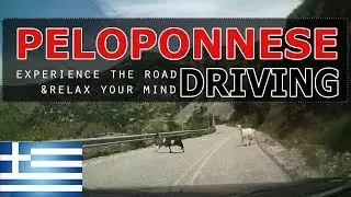 Driving an awful mountain road in Peloponnese, Greece