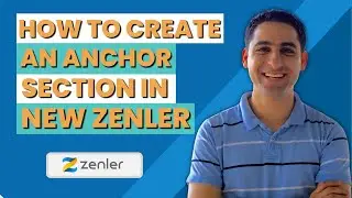 How to create an anchor section in New Zenler