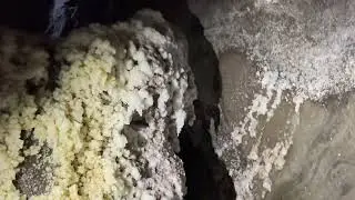 Natural salt crystals at salt cave | کریستال های طبیعی غار نمک