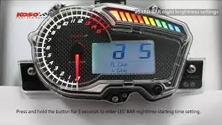 [ KOSO LC150 Meter]5-5-2+3. LED BAR night time & brightness settings