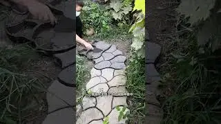 No decoration experience! You can also lay your own garden path! Simply pour the cement into