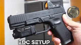 Licensed Glock 19 gen5 mos, red dot, tac light and green laser set-up. 