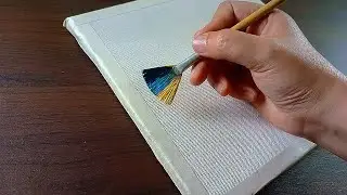 Easy way to Paint a Winter sunset Glow / Acrylic Landscape Tutorial / DEMO #263