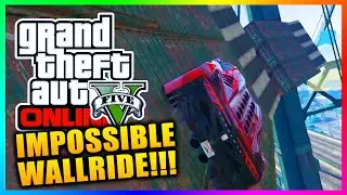 GTA 5 Online - IMPOSSIBLE SKY WALLRIDE!!! GTA Online Custom Races Gameplay! (GTA V Funny Moments)