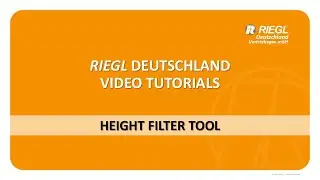 RiSCAN PRO | H&ouml;henfilter (Height Filter)