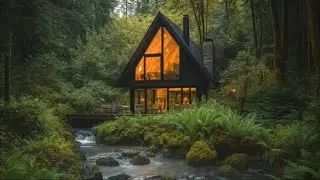 Live &mdash; Cozy Rainy Cabin Ambience with River Flow 🌧️ Deep Sleep & Relaxation 24/7 Hours