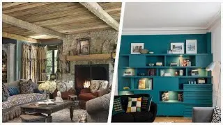 75 Living Room With Blue Walls And No Tv Design Ideas You'll Love 🔴