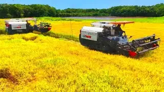Powerful Kubota DC-108X Tractor Safety Cooperator Techniques Working Cutting Machine Rice