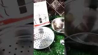panci siomay stenlis tup full kaca Hrga 45000 Lusin 43000*12pcs kukusan 2 susun multifungsi
