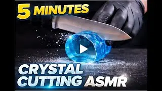 🧊 5 Minutes of Crystal Cutting ASMR | Clean Slices & Sharp Snap Sounds