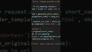 URL Shortener with Python and HTML .       #coding #programming #python #html