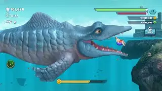 Hungry Shark Evolution - Giant Monster Mr. Snappy (Mosasaurus) Max Level Upgrade - New Gameplay