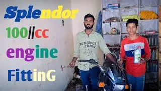 Splendor Bike 100cc Ka engine Fitting New Video😱 / How to Fit Splendor Bike Engine