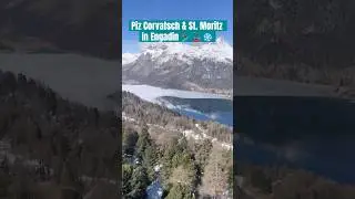 What a STUNNING SCENERY 😍 🏔️🚠⛷️ #stmoritz #pizcorvatsch #corvatsch #engadin #switzerland