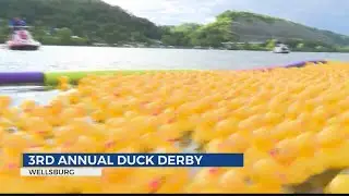 2000 ducks go bill-to-bill at Wellsburg Duck Derby