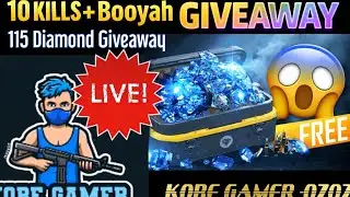 10 Kills + Booyah = 115 Diamonds Giveaway 💎 | BR Solo Custom Tournament | Kobe Gamer Live