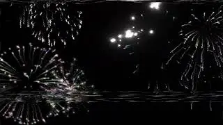 4K Fireworks Retro TV Noise Glitch View No Copyright Free Stock Footage Screensaver Background Video