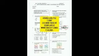 7.sınıf fen bilimleri 2.d&ouml;nem 1.yazılı ve cevapları