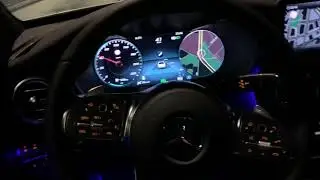 Mercedes autonomously driving in Copenhagen by night