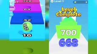 Rolling balls swallowing vs number run shooting 2048 ball Gameplay part2 Mimi Android gameplay