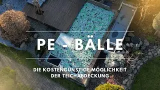 Teichabdeckung mit PE-Bällen. Die kostengünstige Variante seinen Teich im Winter zu isolieren!