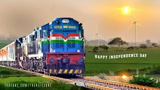 Tri Color ALCO hauls Rajdhani Express | PATRIOTIC Indian Railways