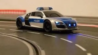 SLC - Slotcar Light Controller - Scalextric Audi R8 Polizei / Police Car - Slotcar Beleuchtung