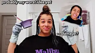 i impulsively dyed my hair ALONE at HOME .. pls don’t do this | Azlia Williams