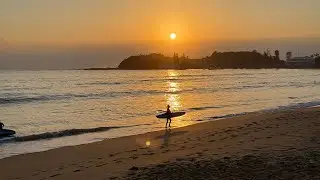 Wamberal Beach Surf Club paddlers morning session at Terrigal. Sunrise. 