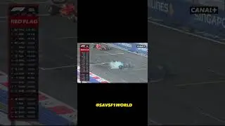 DIFFERENT ANGLES OF LANCE STROLL CRASH #singaporegp #f1 #formula1 #formula1news