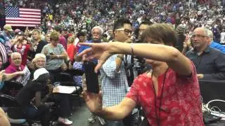 Thousands React to Hillary For Prison Shirt at Trump Rally in Dallas Texas