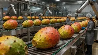 Inside the Prickly Pear Processing Plant: The Journey From Harvest to Premium Products(Full Process)