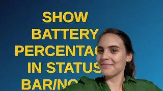 Apple: Show battery percentage in status bar/notch