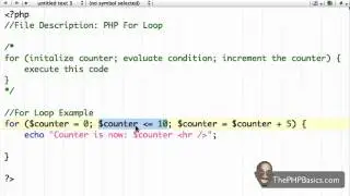 Tutorial 17 - PHP For Loop