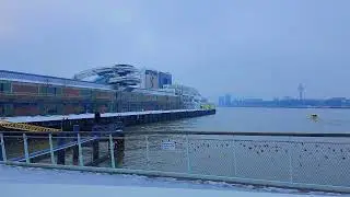 Rotterdam's cruise terminal, love lock bridge.