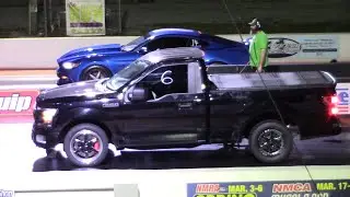 Ford F-150 Whipple Supercharger vs Procharged Mustang & Cadillac CTS-V 1/4 Mile Drag Races
