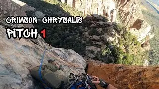 Crimson Chrysalis Pitch 1 Red Rock Climb