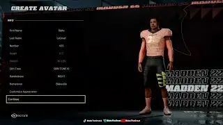 Madden 22  - create a player