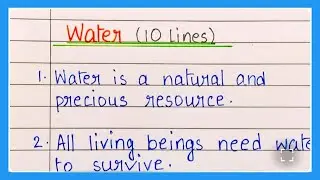 10 Lines Essay on Water in English | Short Essay Water |  Water Essay | Importance of Water