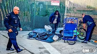 𝗠𝗔𝗜𝗡 𝗦𝗧𝗥𝗘𝗘𝗧 𝗖𝗟𝗘𝗔𝗡𝗨𝗣: LAPD Oversees Multi-Agency Encampment Cleanup in Venice