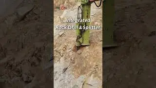 《Integrated rock drill makes rock drilling operations easier and more efficient!》 #rocksplitter
