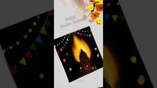Tutorial: Holika Dahan drawing🔥|| Holi special drawing 💖|| #shorts