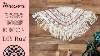 Macrame tutorial - DIY rug - Boho home decor - Easy handmade