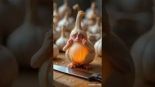 Clove of Garlic Being Peeled 🧄 #fruit #asmr #eating #garlic #ai
