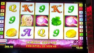 Lucky lady charm 10&euro; Einsatz 60 Freisspiele