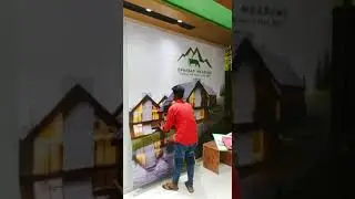 3D vinyl paper # glass branding and pasting. #