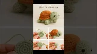 How to Crochet a Tiny Turtle 🐢 | Easy Amigurumi Tutorial 💚 #crochet #crochettoys #crochetkeychain
